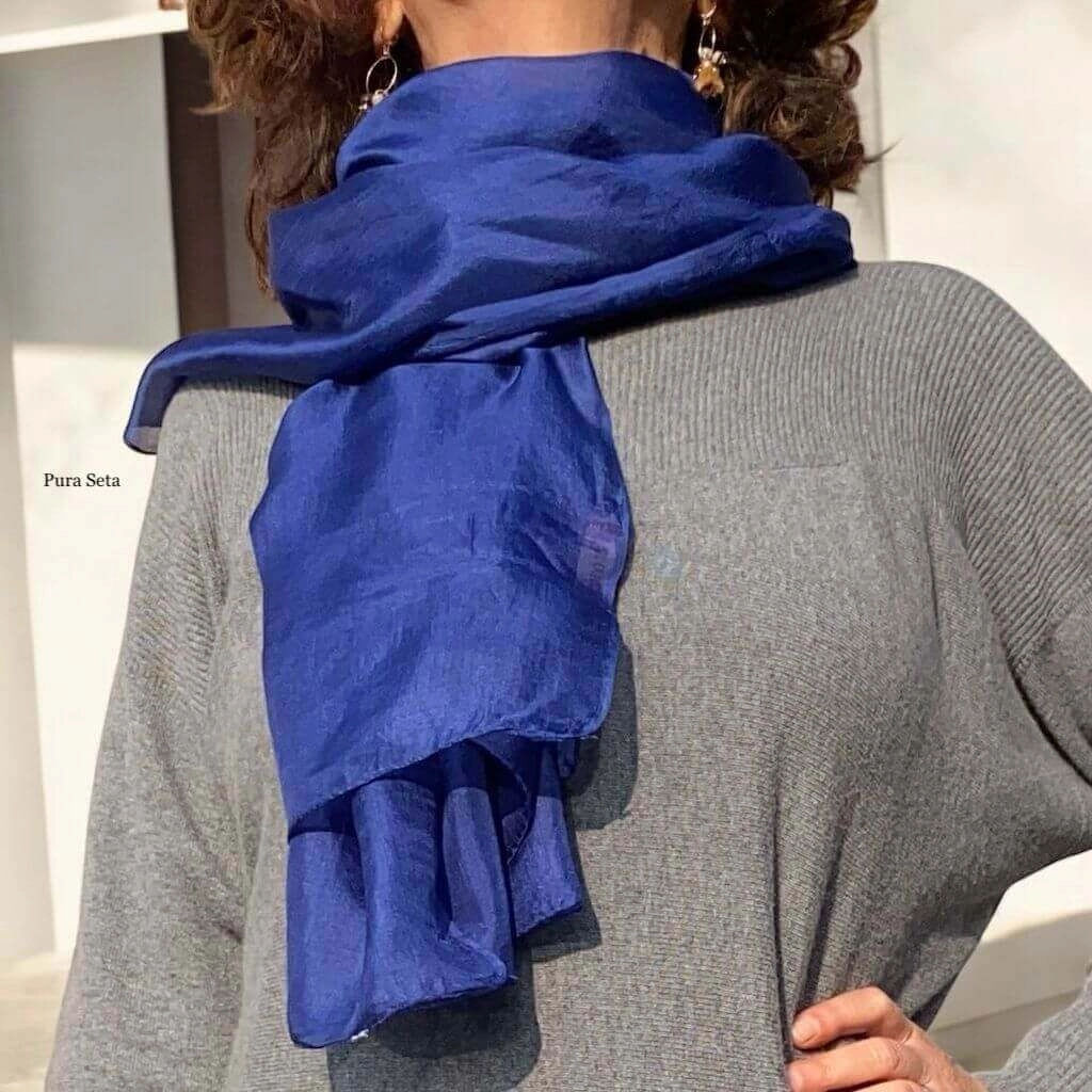 Sciarpa Garzata In Pura Lana Disegno Cashmere | Nicki Colombo - Foto 6